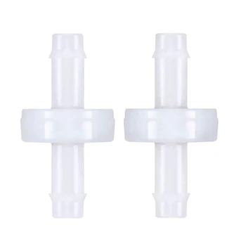 

2Pcs Check Valve PVDF Wear-Resistant One-Way Check Valve for Fuel Gas Liquid Air 1/4 Inch 6 mm