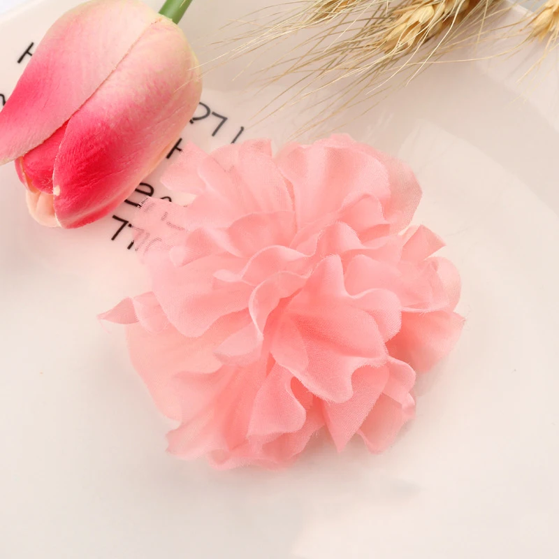 5PCS /33 Colors Mini Chiffon Fabric Flower For Wedding Invitation Artificial Flowers For Dress Decoration - Цвет: 1