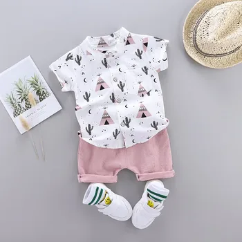 

summer Baby Boys clothes Children's Cute Clothes Sets T-shirt and Pants 2 piece Clothing sets kids outfits