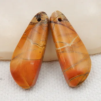 

Hot Sale Multi-Color Picasso Jasper Gemstone Earring Bead, 25x9x3mm, 3.2g