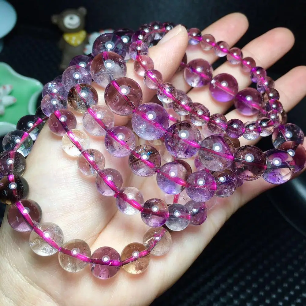 

Fashion 100% Natural super seven strawberry 8mm Crystal Bracelet