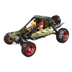 Camion vert de série de voiture créative tout terrain d'aventure, blocs de construction de modèle MOC, jouet pour enfants, cadeaux d'anniversaire 