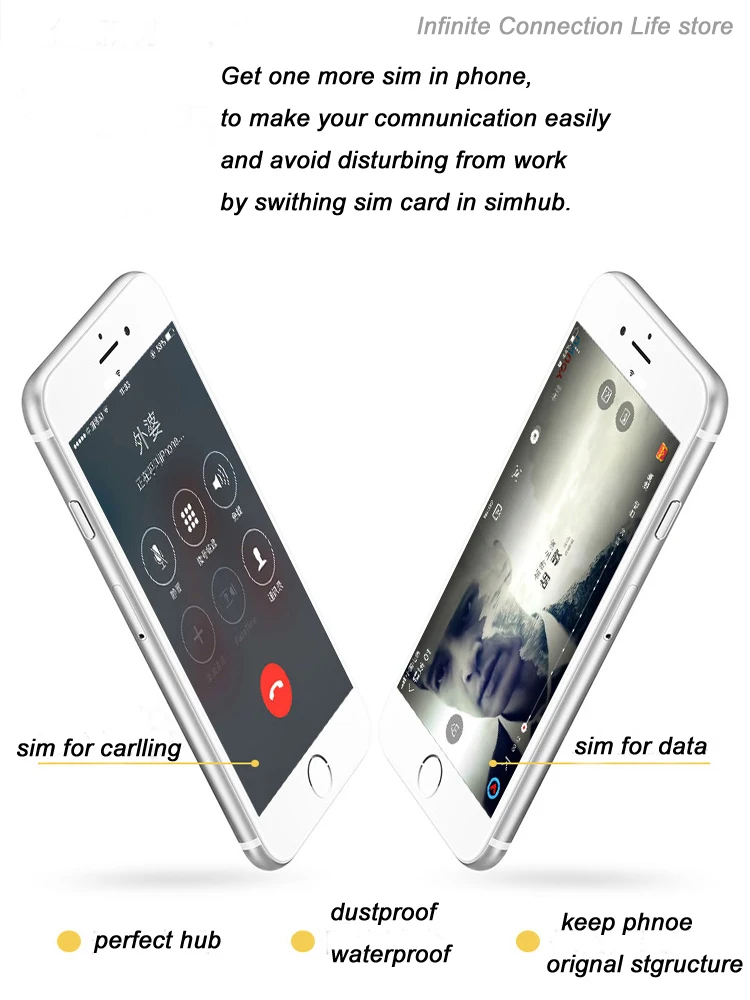 Iphone dual sim держатель конвертером для Две сим-карты для iphone 5/6/7/8/XS android телефоны simshub iphone карты одного адаптера для dual sim