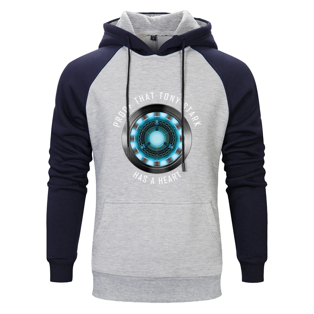

2019 Men Marvel Iron Man fashion brand raglan sleeve hooded hoodies Clothes casual fleece pullovers man sweatshirt American size