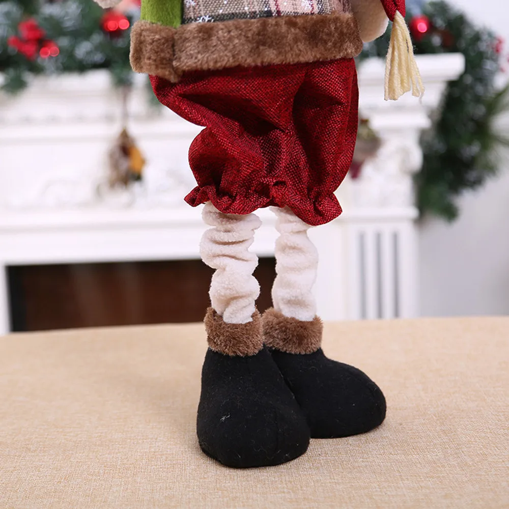 Милый Санта-лось, снеговик, телескопическая кукла, мягкие игрушки на год, Рождество, Снеговик в форме оленя, кукла, подвесные украшения, Рождественский подарок