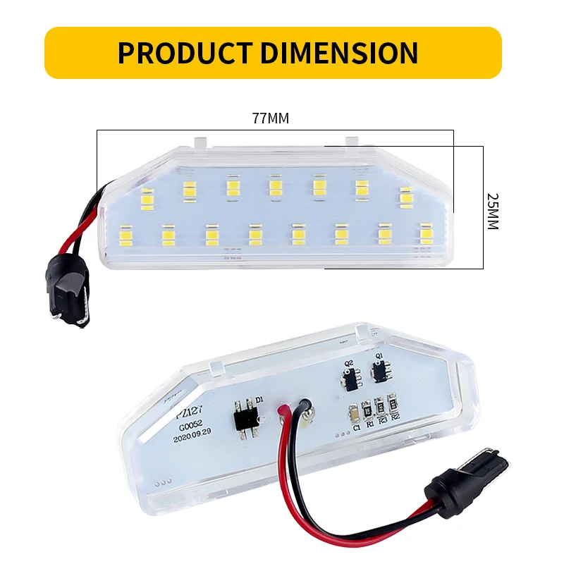 For Mazda 6 GH 2007-2012 for Mazda RX-8 RX8 2004-2012 Error Free White LED License Plate Light Number Plate Lamp (2pcs)