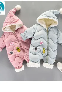 Одежда для новорожденных в русском стиле Зимний комбинезон, теплая верхняя одежда и пальто, куртка для девочек, одежда для малышей парка для мальчиков зимняя одежда, комбинезон