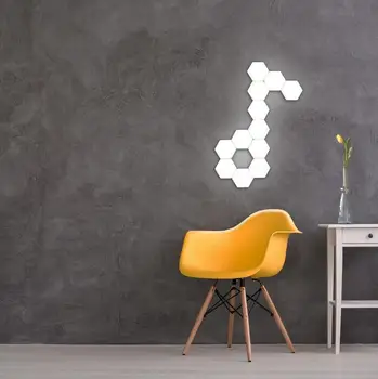 

Touch honeycomb sci-fi wall light living room background wall sensor wall light