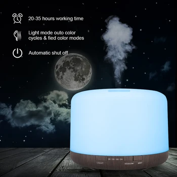 

Chic Aroma Machine Aroma Essential Oil Diffuser Remote Control Tabletop Anti-drying Humidifier for Home Living Room Bedroom