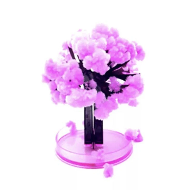 HOT 1/2pcs Magic Japanese Sakura Tree Christmas Tree Paper Blossoming Paper Crystal Trees Kids DIY Toy NDS