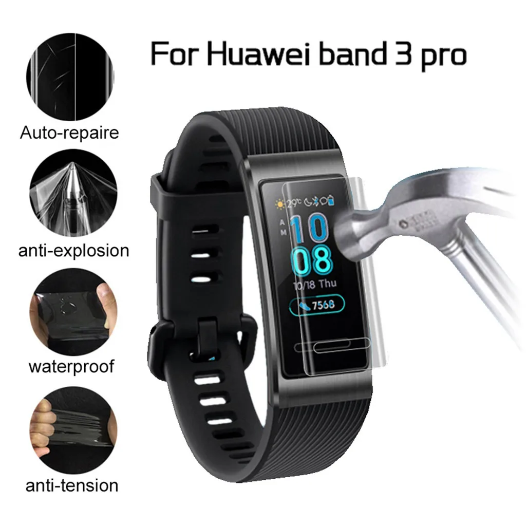 5 шт для huawei Band 3/Redmi 3 Pro умные наручные часы Полное покрытие пленка из мягкого ТПУ Экран протектор(не калёное Стекло)# Y