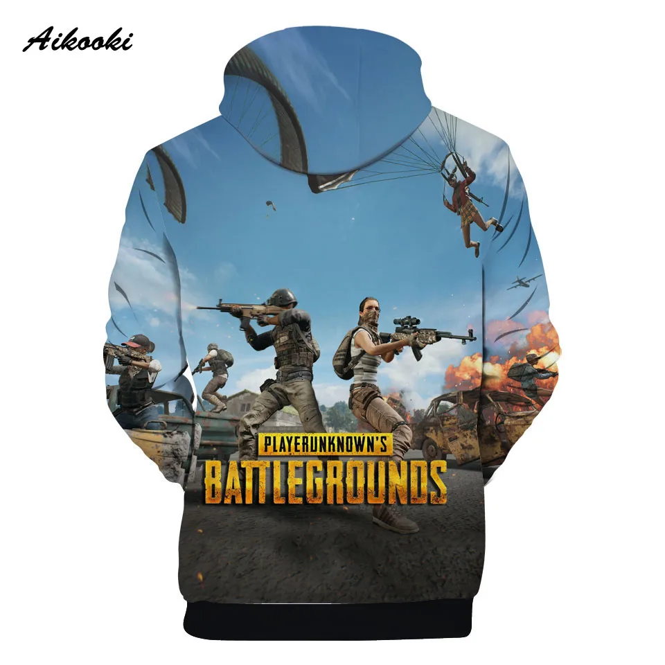 Aikooki Game PUBG Hoodie Men/Women Sweatshirt Fashion Pullover Hoodie Battlefield Men's Hooded