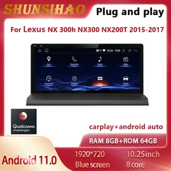 ShunSihao – autoradio multimédia Qualcomm android, Navigation GPS, carplay, tout en un, pour lexus NX NX300h NX300 NX200T 2015 2017 