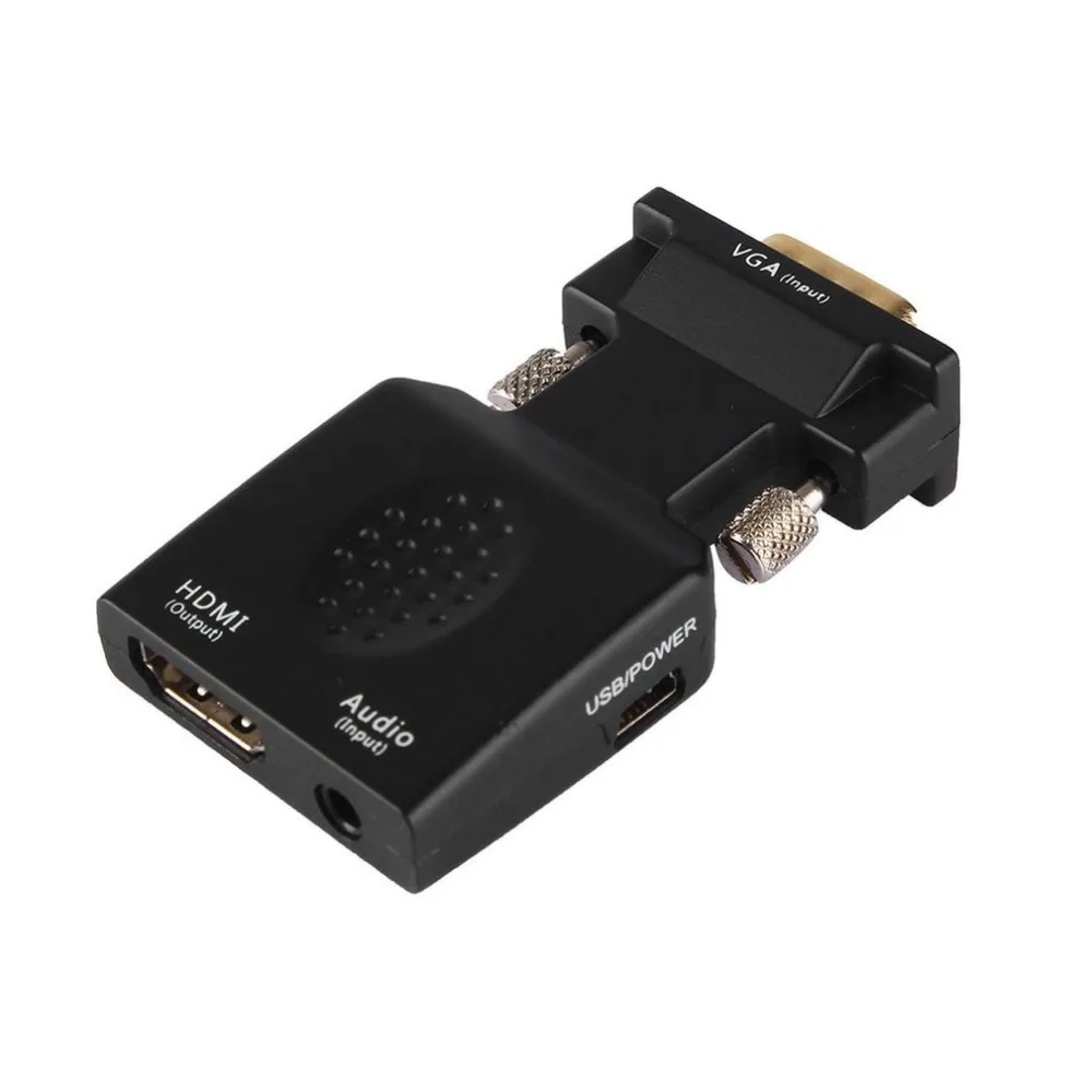 Преобразователь из VGA в HDMI HD Plug and Play с аудио VGA2HDMI AV видео кабель адаптер для ПК ноутбука для монитора ТВ