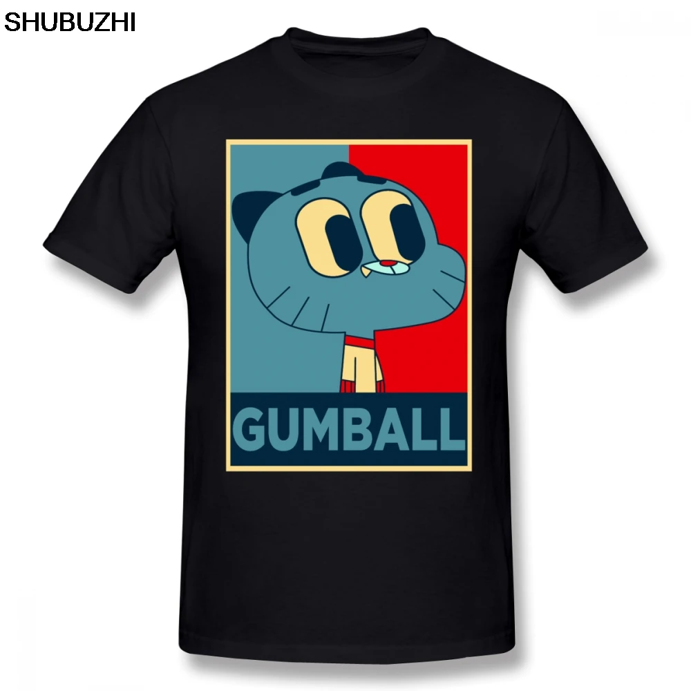 Gumball удивительный мир футболка удивительный мир Gumball 15 футболка с гамболом печатная мужская пляжная хлопковая Футболка 6xl