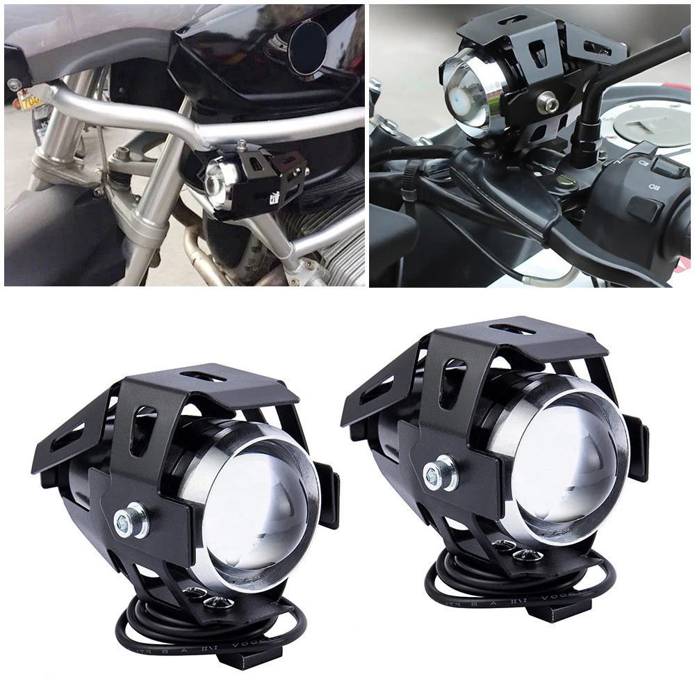  CBS ABTO 2pcs Moto Headlights Bulbs Lamp Auxiliary Lamp U5 Led Motorbike Spotlight Accessories 12V  - 4000494898981
