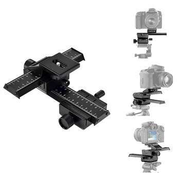 

Aluminum 4 Way Macro Focusing Rail Slider with 1/4 Screw for Canon Nikon Olympus Camera LHB99