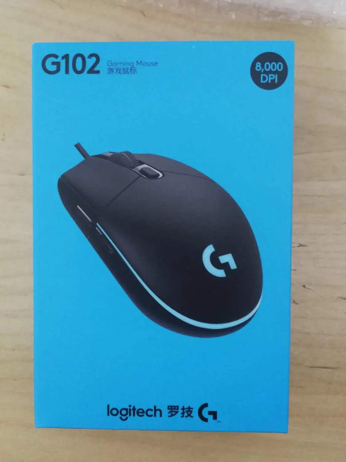 BLACK with box Оригинальная игровая проводная мышь logitech G102, Оптическая Проводная игровая мышь, поддержка настольного компьютера/ноутбука, Поддержка windows 10/8/7 - Цвет: BLACK with box