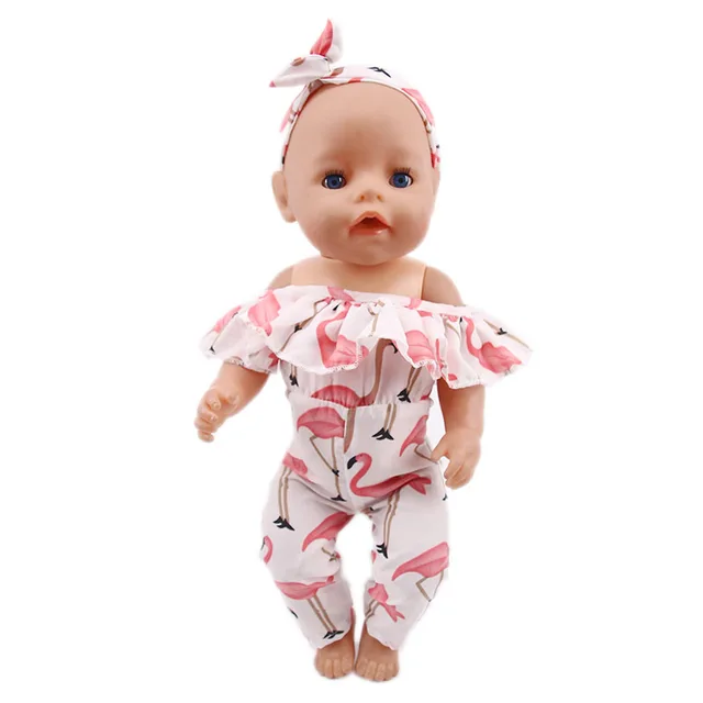 Doll Clothes Flamingo Kitty Pepa Pig George Dsiney Elsa Dress Shoes For 18 Inch American of Girl&43CM Reborn Baby New Born Doll N169