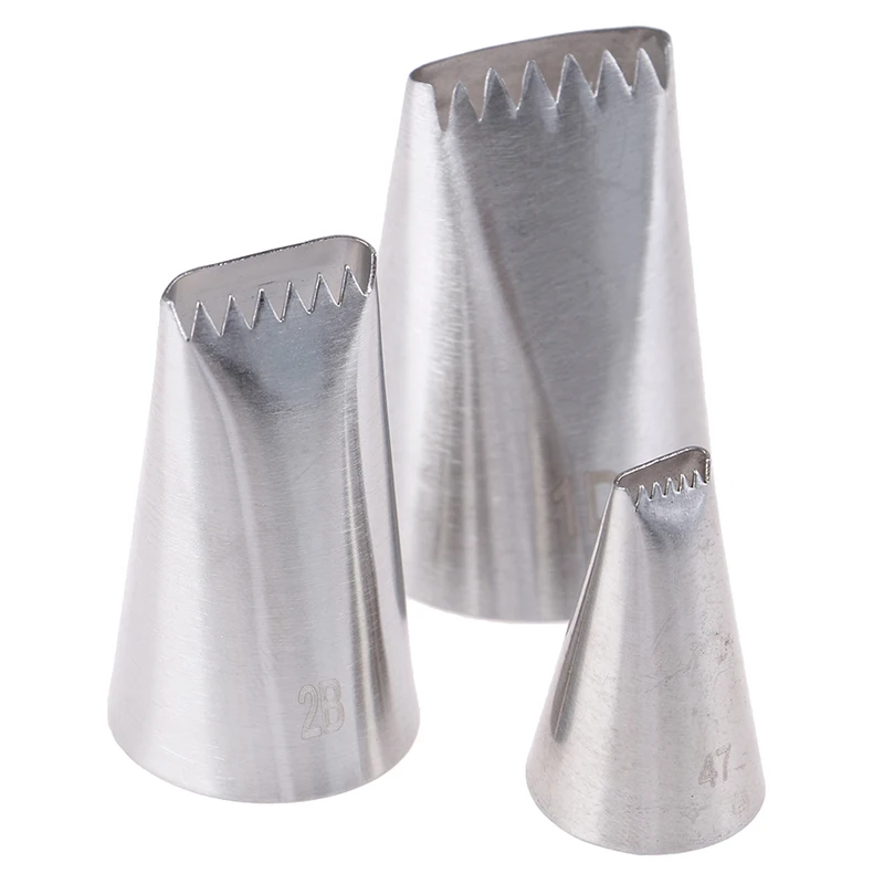 3pcs Basket Weave Tips Icing Piping Nozzle Tips Stainless Steel Tube Nozzles Baking Tool Ice Cakedecorating Kitchen Accessories