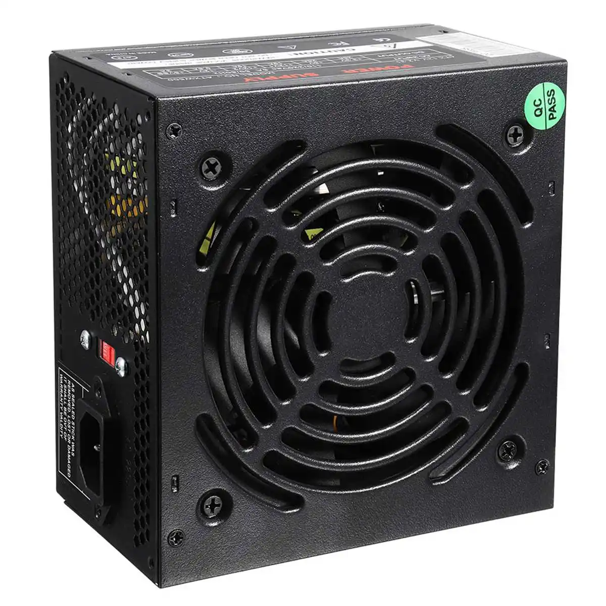 Черный/серебристый 500 Вт PSU PFC бесшумный вентилятор ATX 24pin Sata компьютерный игровой блок для Intel AMD PC CAN PC компьютер
