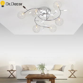 

Creative Personality Silver Led Ceiling Lamp Living Room Bedroom Plafond Lamp Ceiling Light Home Lighting Kitchen Ceiling Lights