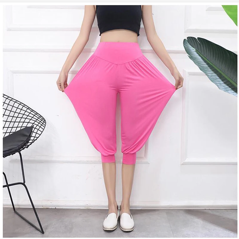 Shikoroleva Women Short Leggings Jogger Pants 2020 High Waist 3/4 Capris Modal Loose Plus Size Legins Purple Rose Red Black Shikoroleva Women Short Leggings Jogger Pants 2020 High Waist 3/4 Capris Modal Loose Plus Size Legins Purple Rose Red Black