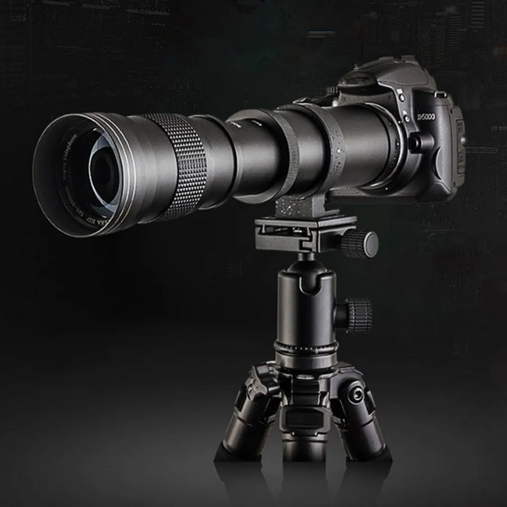 420-800 мм F/8,3 HD супер телеобъектив зум для Canon 80D 77D 70D 60D
