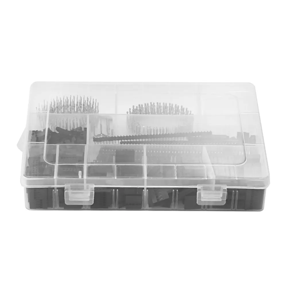 

1450Pcs Connector Kit 2.54 mm PCB Pin Headers Box Packaging For Dupont for Home Electronics Prototyping