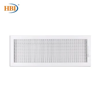 

HBI W24" x H8" Adjustable Blade White Ceiling/Sidewall Air Register Vent Cover Diffuser Heavy Duty Stamped Steel Rectangular