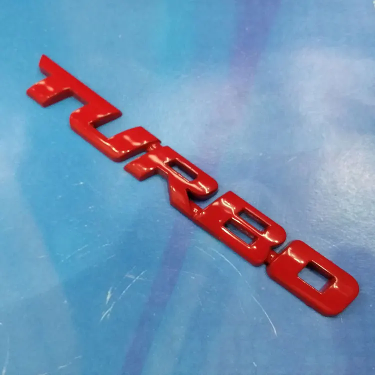TURBO Bumper Stickers Metal Logo Car Tail Tag Individual Car Logo Turbo-charging TURBO Bumper Stickers Standard