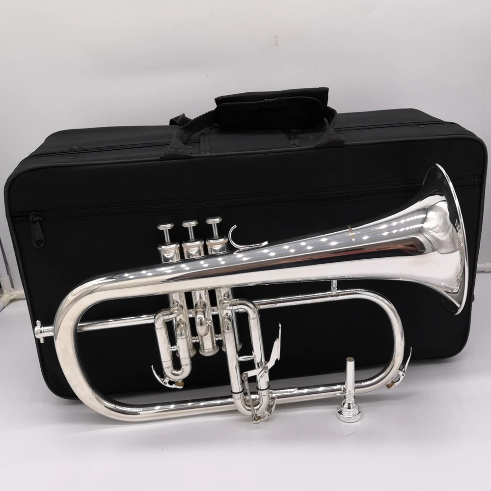 Музыка Fancier клуб профессиональный Япония flugelhorn 8315GS посеребренный с чехол для профессиональных flugelhorn s Bb желтый Латунный Колокольчик