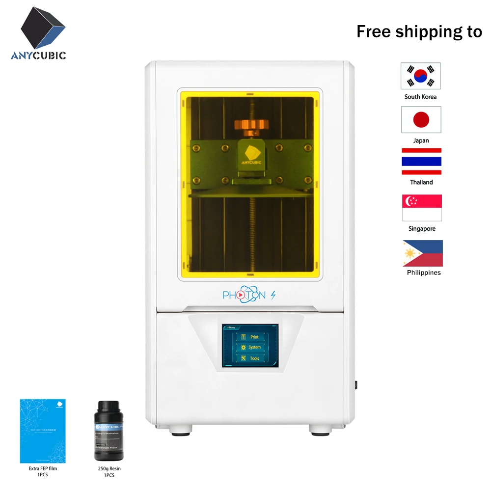 

ANYCUBIC 3D Printer Photon-S LCD Quick Slice 405nm UV Resin Matrix UV Light Dual Z axis SLA 3d Printer PhotonS impresora 3d