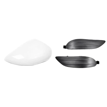 

1Pcs Rearview Side View Mirror Cover for Fiesta 2008-2017 & 2x Bumper Fog Lamp Cover Grille for Toyota Corolla 2005-2008