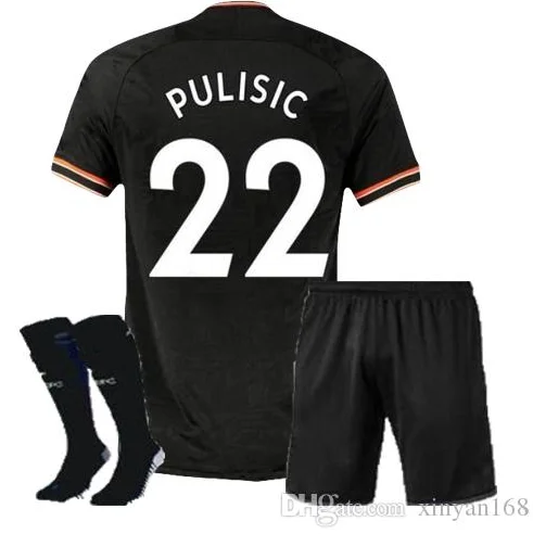 Комплект для взрослых+ носки, Джерси Челси, 19, 20, новинка, HAZARD KANTE home out, футбольные майки, PULISIC, HUDSON-ODOI, вилиан,, рубашка Челси - Цвет: shirt