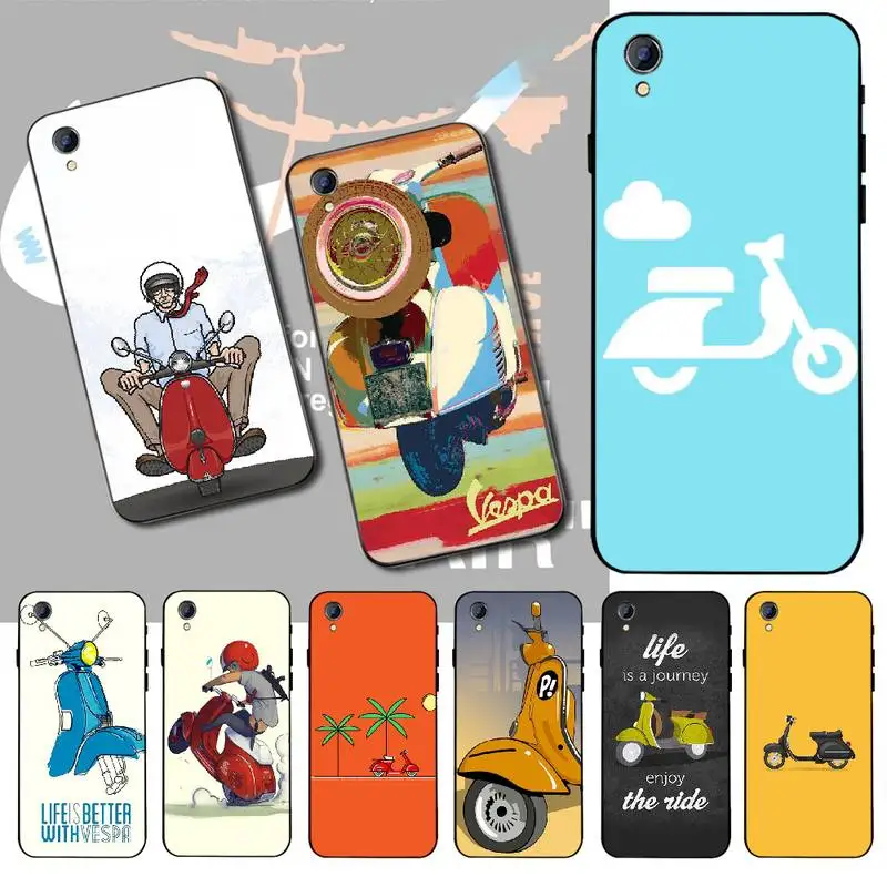 PENGHUWAN Vespa мотороллера черный мягкий чехол для телефона из ТПУ Vivo Y91c Y17 Y51 Y67 Y55 Y93 Y81S