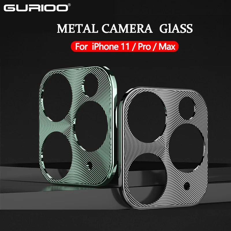 

Back Camera Lens Glass Case for iPhone X XS 11 Pro Max 2019 Green Metal Rear Lens screen protector i Phone 11 Tempered Glass