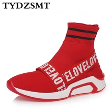 TYDZSMT/красные женские кроссовки; повседневная обувь; Модные женские кроссовки с высоким голенищем; коллекция года; Женская Вулканизированная обувь на плоской подошве; zapatos mujer