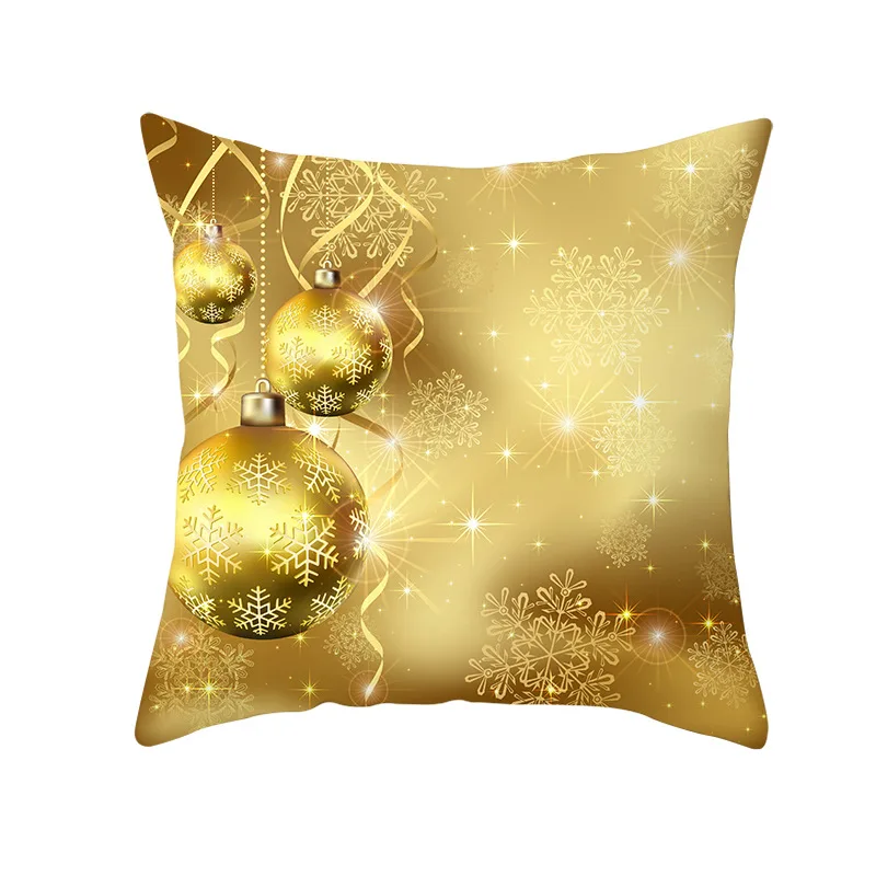 45 см полиэстер золотой чехол для подушки с принтом Navidad украшения Рождественские украшения для дома Natal Noel Декор год подарки - Цвет: TPR229-13