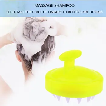 

Hair Shampoo Brush Head Scalp Massager Scrubber Handheld Scalp Comb Massage Wash Brush Shampoo Shower Hair Silicone U6P1