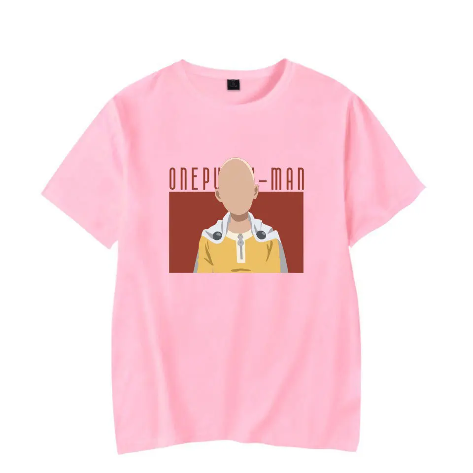 

Free Shipping Anime ONE PUNCH-MAN Bald Man Saitama Print T-Shirt Summer Round Neck Short Sleeve