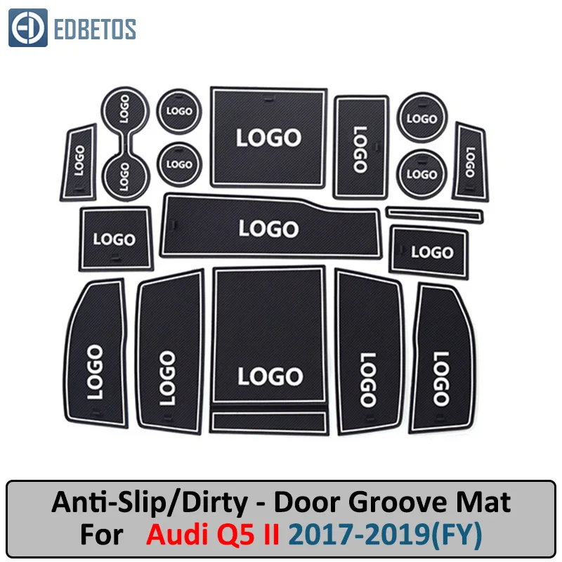 

Anti-Dirty Pad For AUDI Q5 FY 2017 2018 2019 Door Groove Gate Slot Coaster Anti-Slip Mat