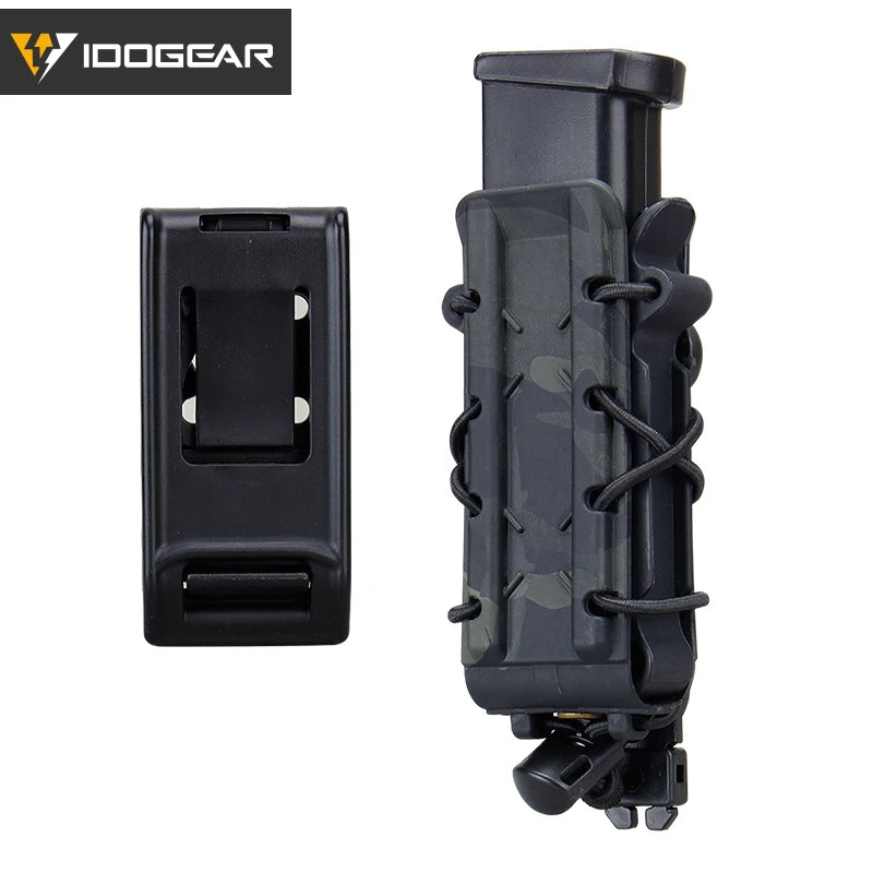 IDOGEAR тактический Чехол для журналов чехол для кружек подсумок для оружия 9 мм Mag Чехол армейский тактический пояс страйкбол сумки 3559 - Цвет: MultiCam Black