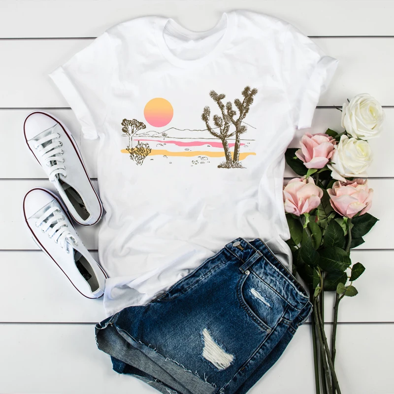Женская одежда с милым модным принтом ковбоя, верховая езда, женская футболка с графическим рисунком, топы, женская одежда Tumblr, футболка, футболки - Цвет: CZ8172