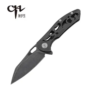 

Free gift： 1pc mask CH 3515 Black Stone S35VN TC4 Hollow Skulls Titanium Handle Framelock Flipper Knife Discount