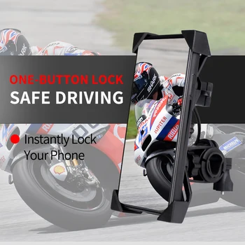 

Motorcycle Phone Holder Bicycle Phone Bracket Handlebar Stand 360 Rotation