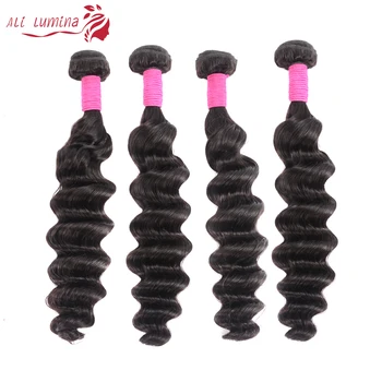 

Ali Lumina 30 Inch Bundles Loose Deep Wave Brazilian Hair Weave Bundles Natural Color 8 - 32 Inch Remy Hair Extension Bundle