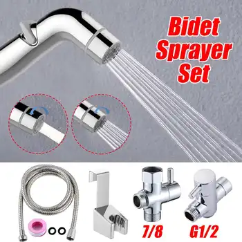 

Handheld Toilet Copper bidet sprayer set Kit Cleaning Hose Hloder for Bathroom Faucet self cleaning flusher Pressure-free design