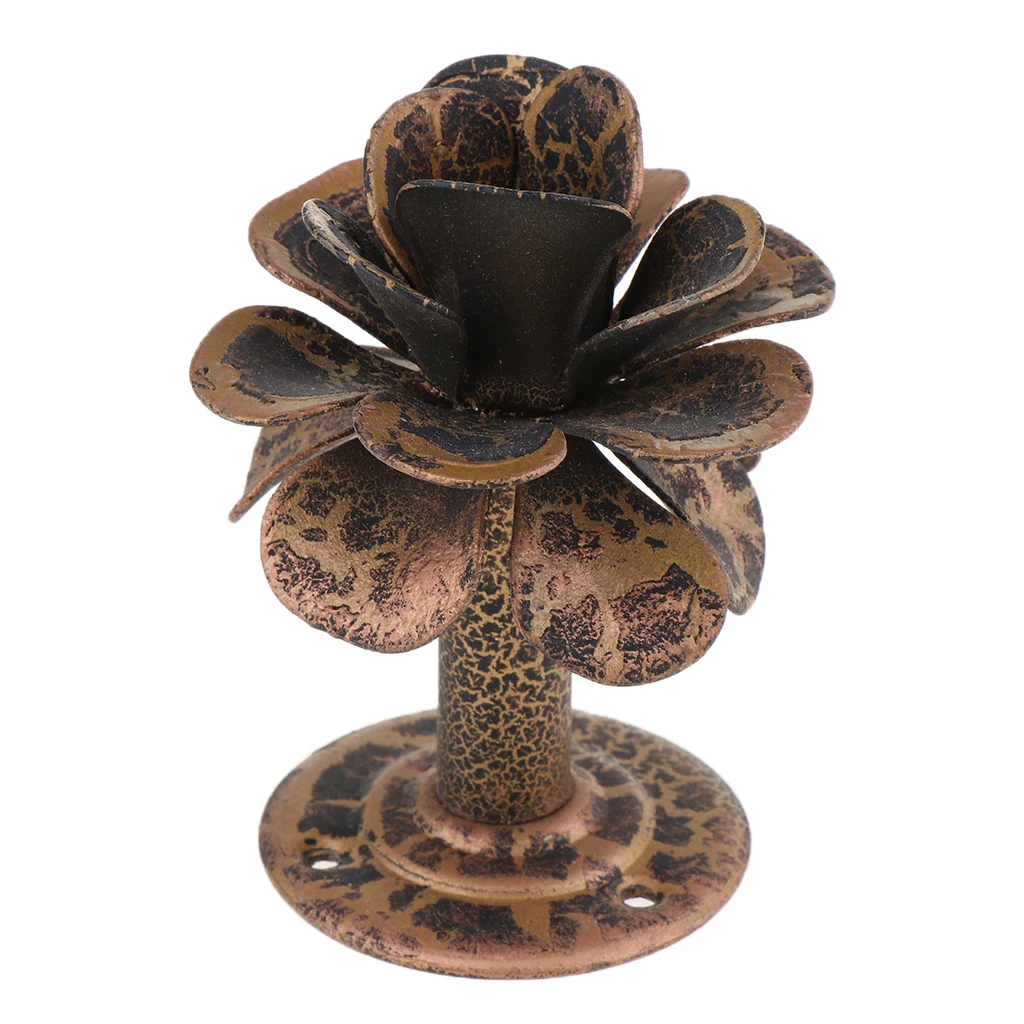 Vintage Wall Hooks Rose Flower Drapery Curtain Holdbacks Towel Hook Metal Tieback Hooks for Tassels