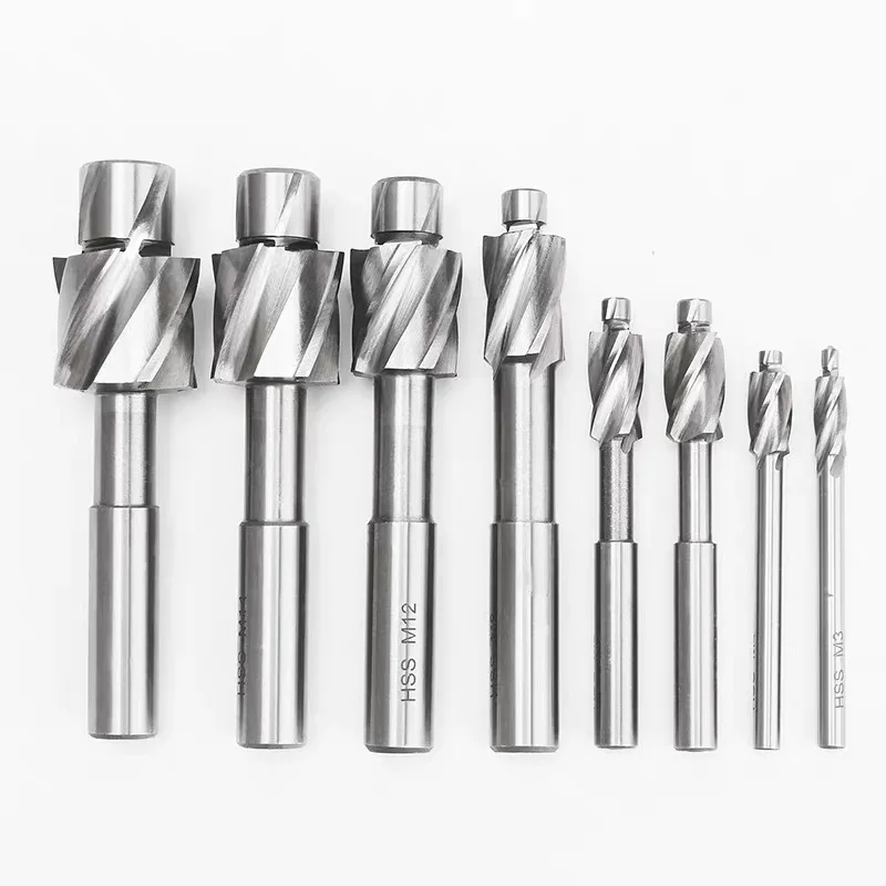 

CNC M3-16 High speed HSS End mills for counter bore Stainless steel Flat counter sink milling cutter